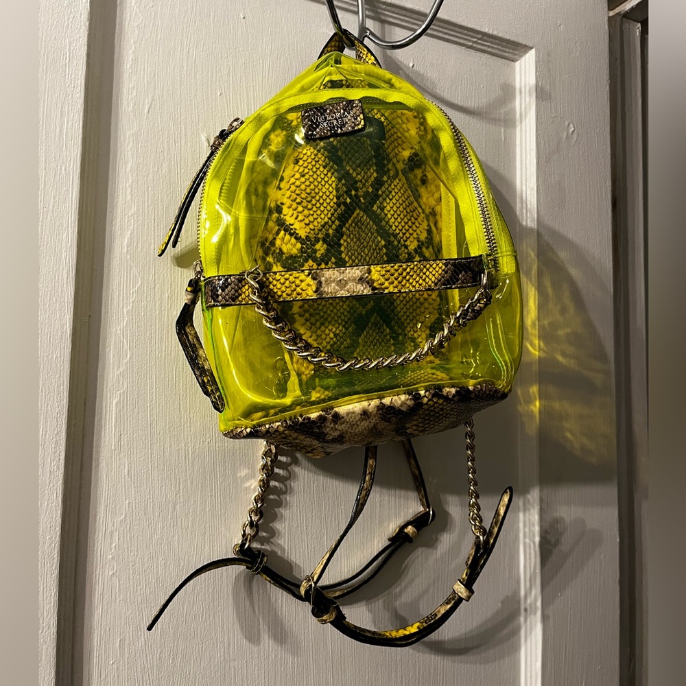 Clear neon Victoria’s Secret backpack
